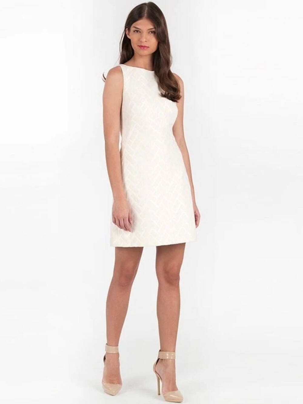 Ted Baker White Sleeveless Shift Dress